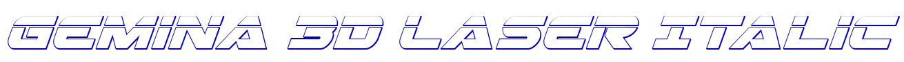 Gemina 3D Laser Italic font